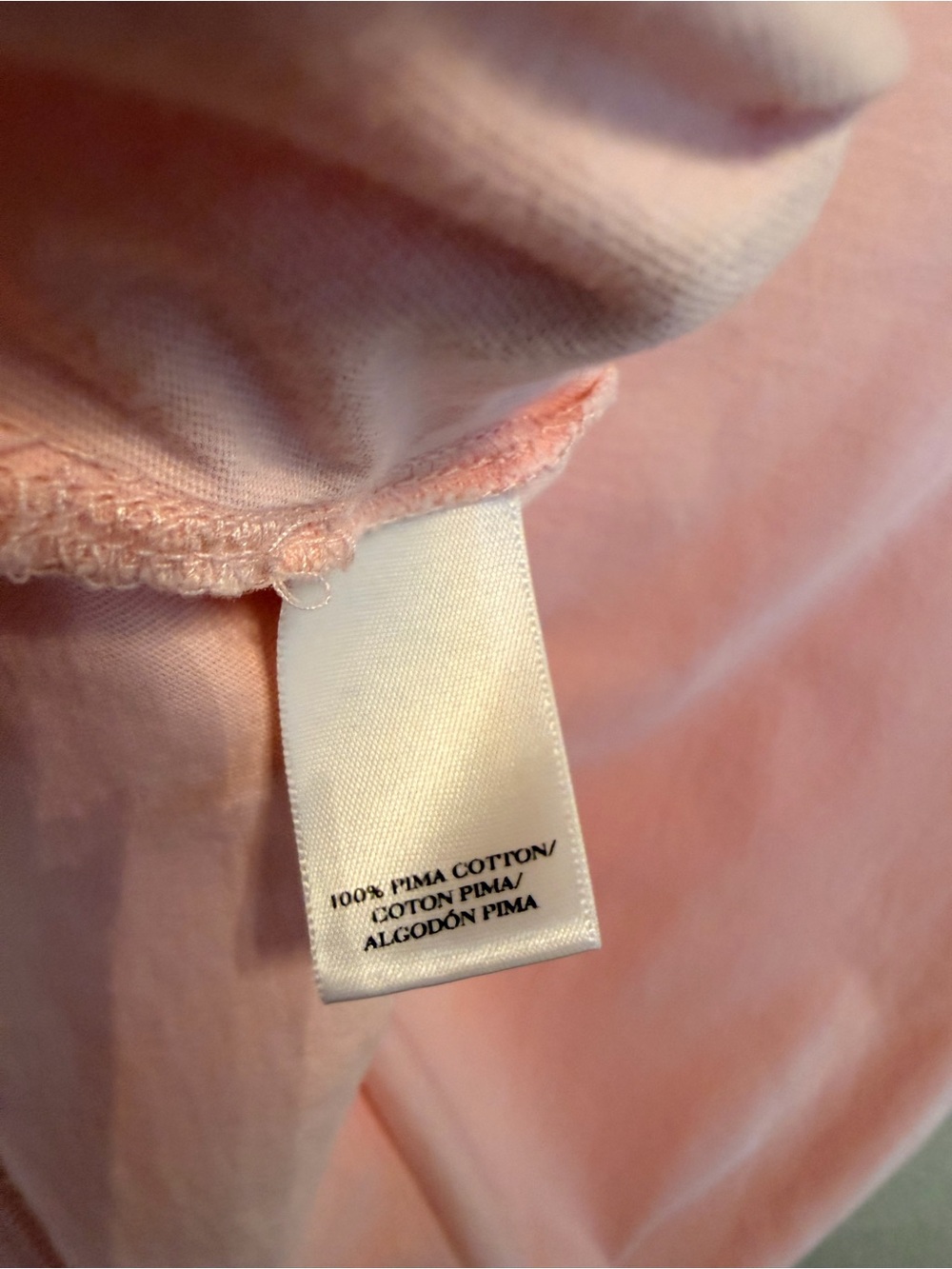 Ann Taylor Pima Cotton Scoop Neck Tee - Light Pink - Picture 5 of 5